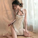 Antique Split Sexy Underwear Sexy Small Chest Wardress Cheongsam Uniform Temptation Pajamas Suit Passion 6540