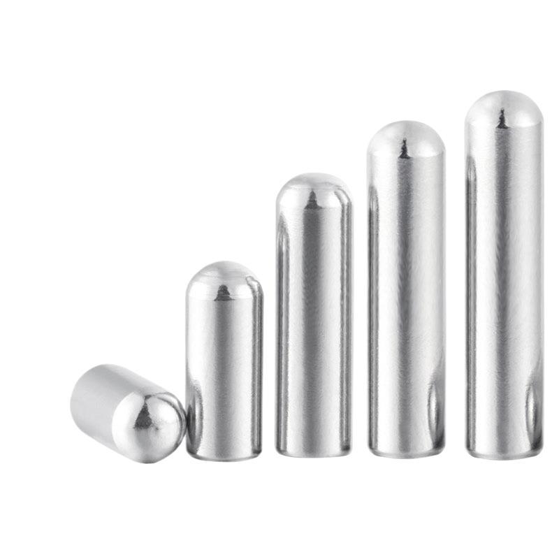 不锈钢圆头销钉圆柱销实心定位销球头销子M0.6M0.8M1M1.5M2M5M6M8