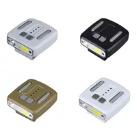 Индукционная фара USB-зарядка на голове, уличный фонарь для ночной рыбалки, портативный красный и синий предупреждающий световой сигнал, многофункциональная крышка, зажим