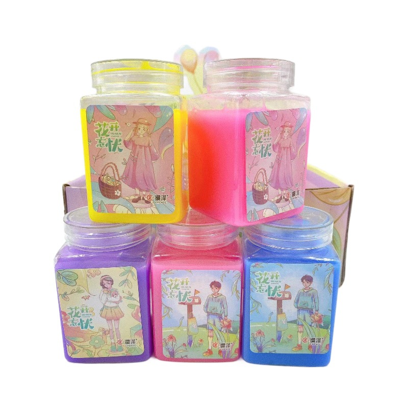 Juguetes de barro de color para niños slim abrazar leche de agua falsa color barro de cristal goma espumante al por mayor 2 yuanes tienda de ferrules