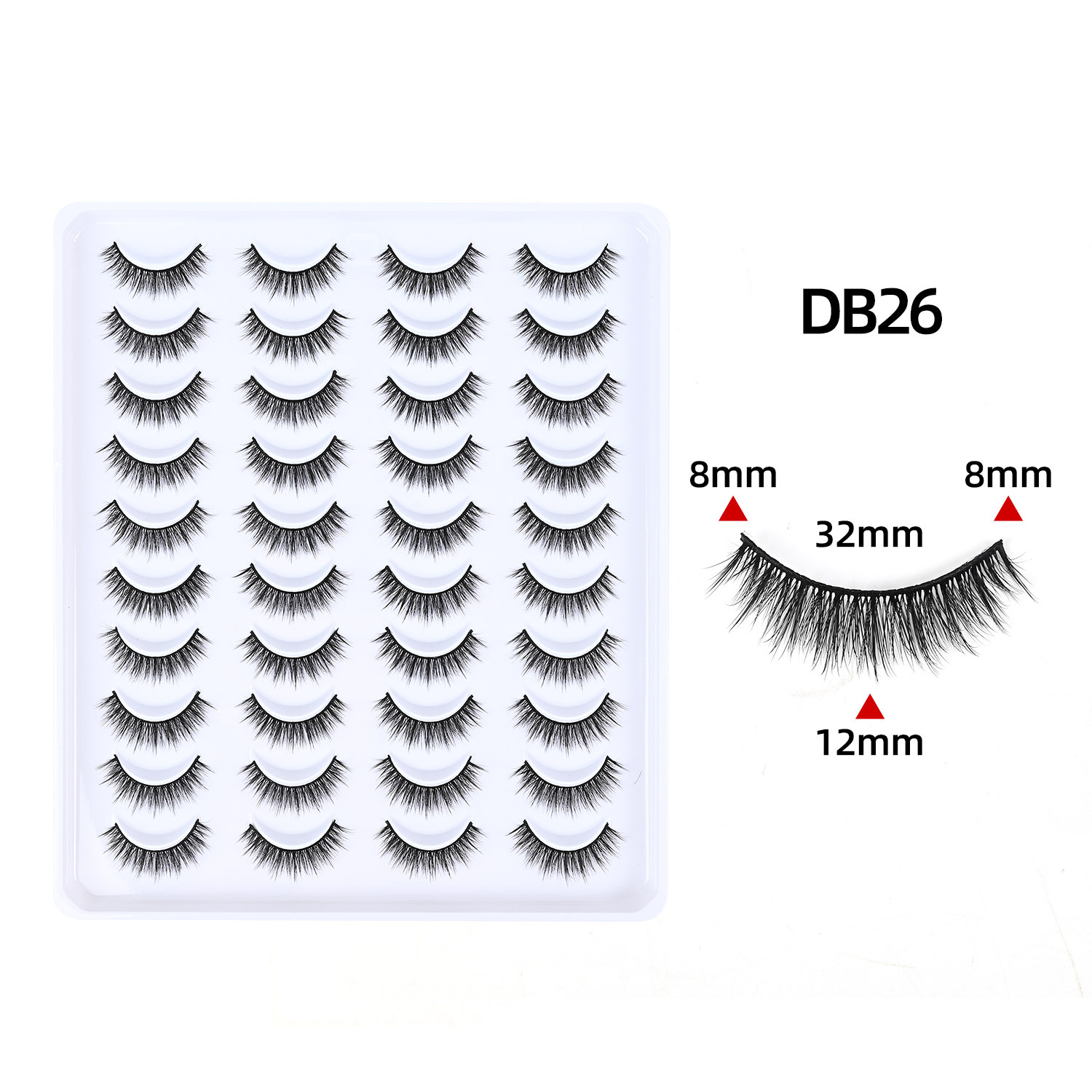 Gran capacidad de comercio exterior de Europa y los Estados Unidos una sola pieza de pestañas falsas tridimensionales curvas naturales cortas auto-injerto a pestañas peludas