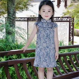 童旗袍;童民族服装;童马甲