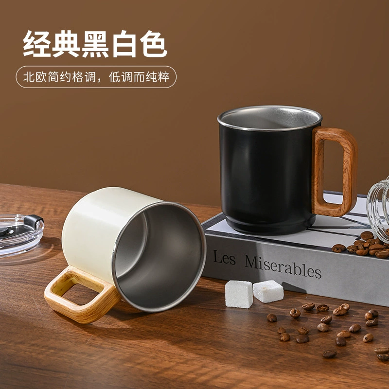 Настоящая кружка из нержавеющей стали 304 в стиле кемпинга, двухслойная чашка для холодных напитков, офисная кофейная чашка для пикника, портативная чашка для воды на открытом воздухе