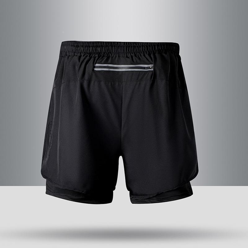 Men's summer sports shorts with phone pocket, quick-dry, for running, marathon, and fitness