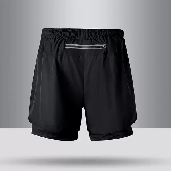 Men's summer sports shorts with phone pocket, quick-dry, for running, marathon, and fitness