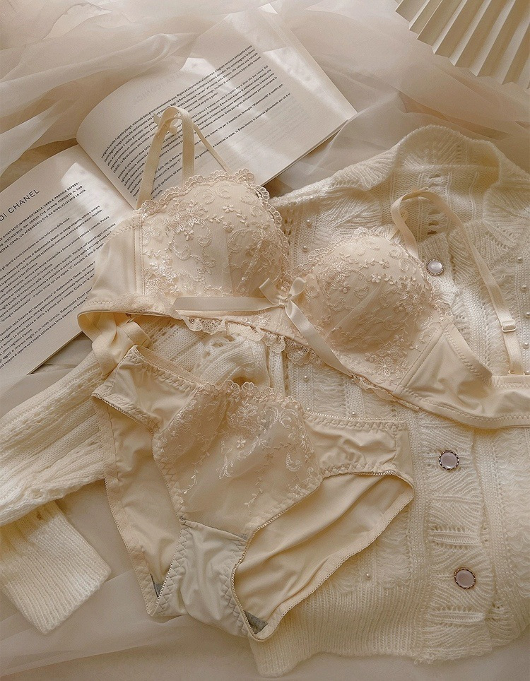 Set reggiseno push-up in pizzo Pure Desire, sexy, ricamato, intimo giapponese, reggiseno traspirante grande per donne con petto piccolo_voghion.com