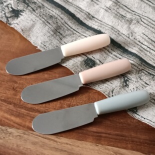 Western-Style Butter Knife, Stainless Steel Butter Knife, Bread Spreader, Jam Cheese Spatula, Butter Knife, Round Handle Toast Spreader