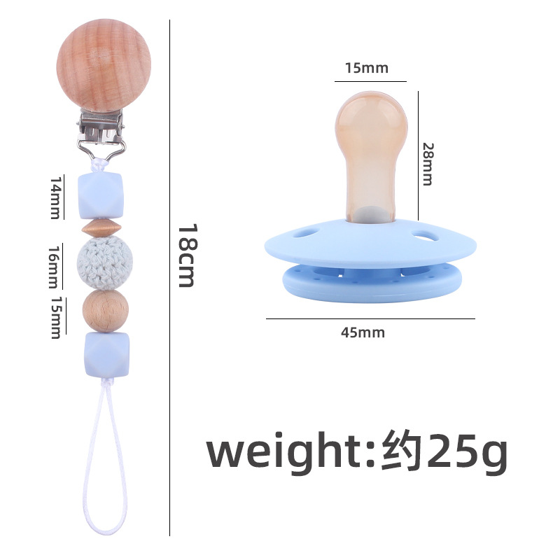 Nuevo bebé haya clip chupete cadena bebé creativo de silicona octogonal cuentas anti-caída cadena chupete traje