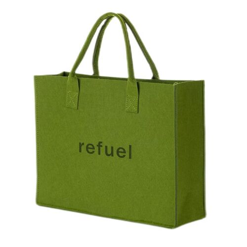 Large Capacity Simple English Pure Color Wool Felt Handbag Tote Bag Wool Felt Lightweight Versatile Shopping Bag Gift Bag 