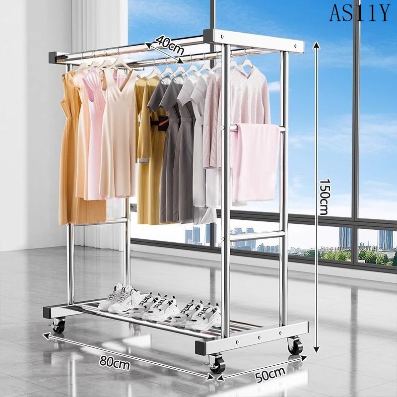 [더블폴 - 단층수납 80cm] 두꺼운 아연도금 - 프리메탈휠