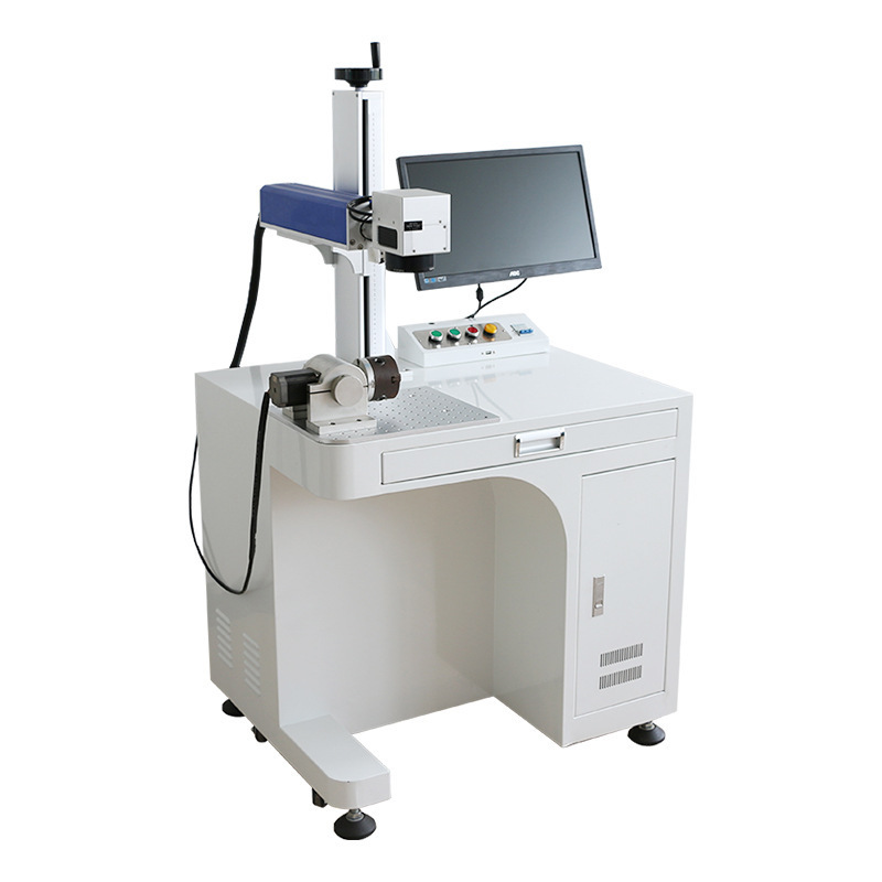 Máquina de marcado láser de fibra Máquina de codificación de fecha de metal Fuente de láser JPT Máquina de grabado láser de escritorio de papel plástico