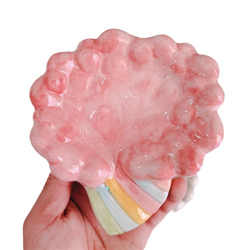 Luxury Rainbow Cloud Drainage Soap Box Bathroom High-end Creative No Hole Ceramic Soap Box Fairy Soap Plate 