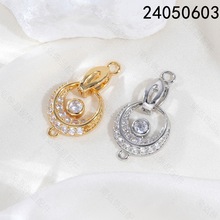 ͭ��18k��ɫ΢���������׹���ӿ�����������ͷDIY��Ʒ�鱦���