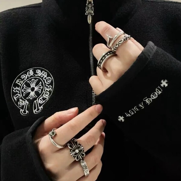 retro one size ring for men and women hip-hop style