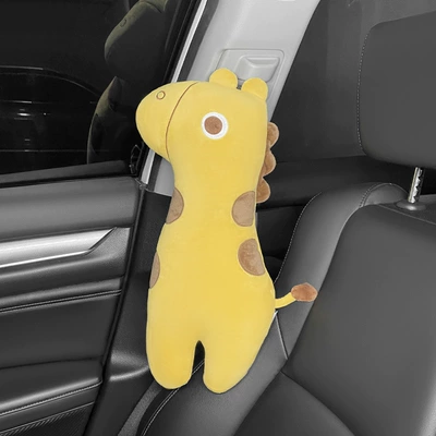 Dinosaur Unicorn Shoulder Guard Car Interior Cute Neutral Cartoon Stuffed Car Seat Belt Shoulder Cover Decoration (Seat belt shoulder pad) - yellow-giraffe-shoulder-pad