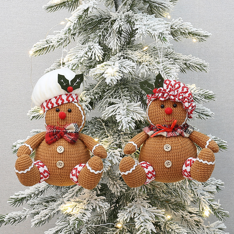 Hong Kong Heng transfronterizo nuevo árbol de Navidad colgante galletas hombre pan de jengibre muñeca Navidad decoración de Año Nuevo colgante