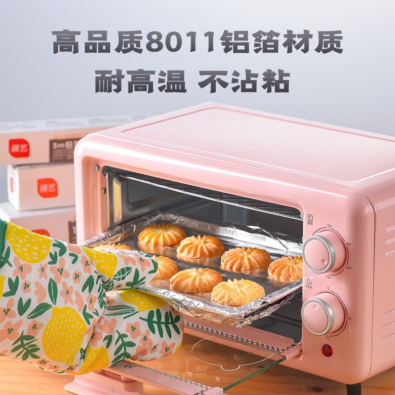 10m / 20m papel de aluminio para cocina para barbacoa para horno doméstico especial para hornear