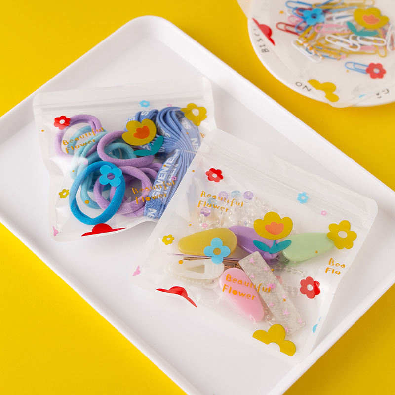 Transparent cartoon cute storage bag