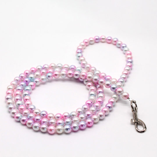Dog Supplies Beaded Platinum Pearl Leash Pet Chest Strap Leash Teddy Small and Medium Dog Chain