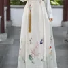 White skirt, with embroidery