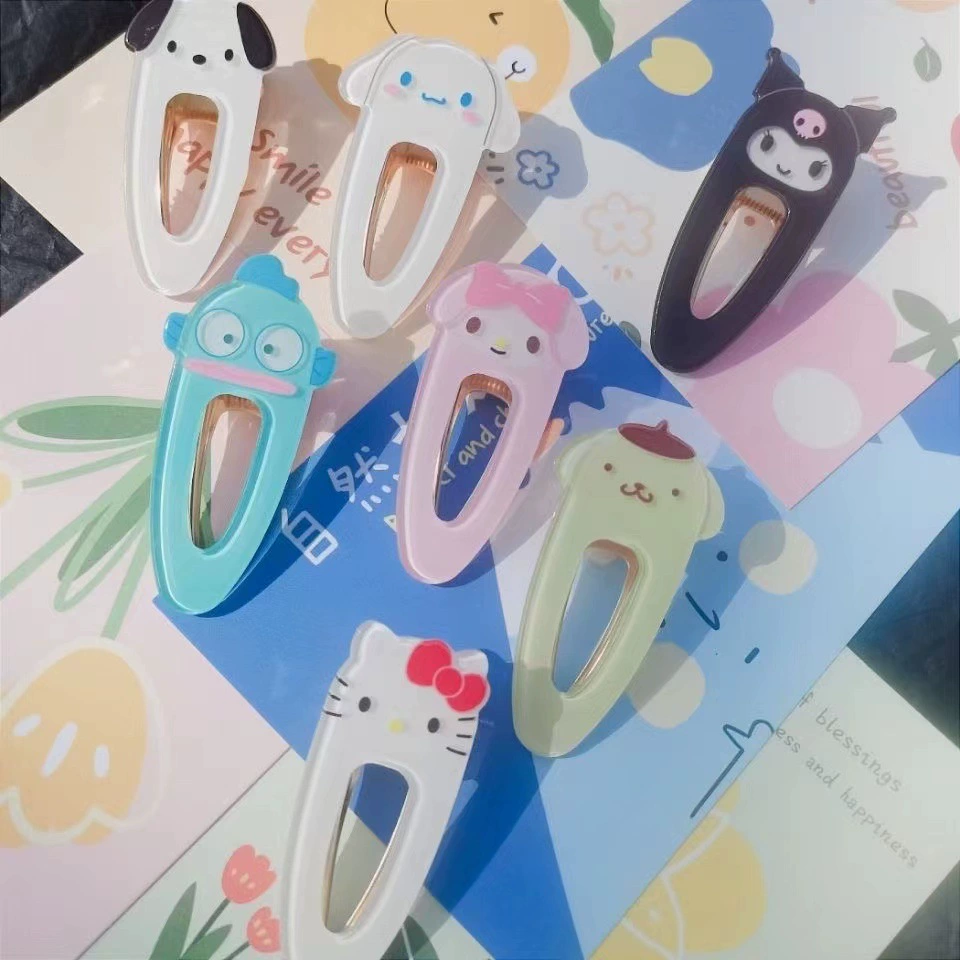 Застёжка для волос (Саньли) милые клипсы с персонажами, assorted cartoon designs, 6 см
