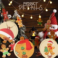 クロスボーダークリスマスオーナメントジンジャーブレッドマンマルチスタイルパーティーイベントデコレーション楽しいペンダント木製工芸品