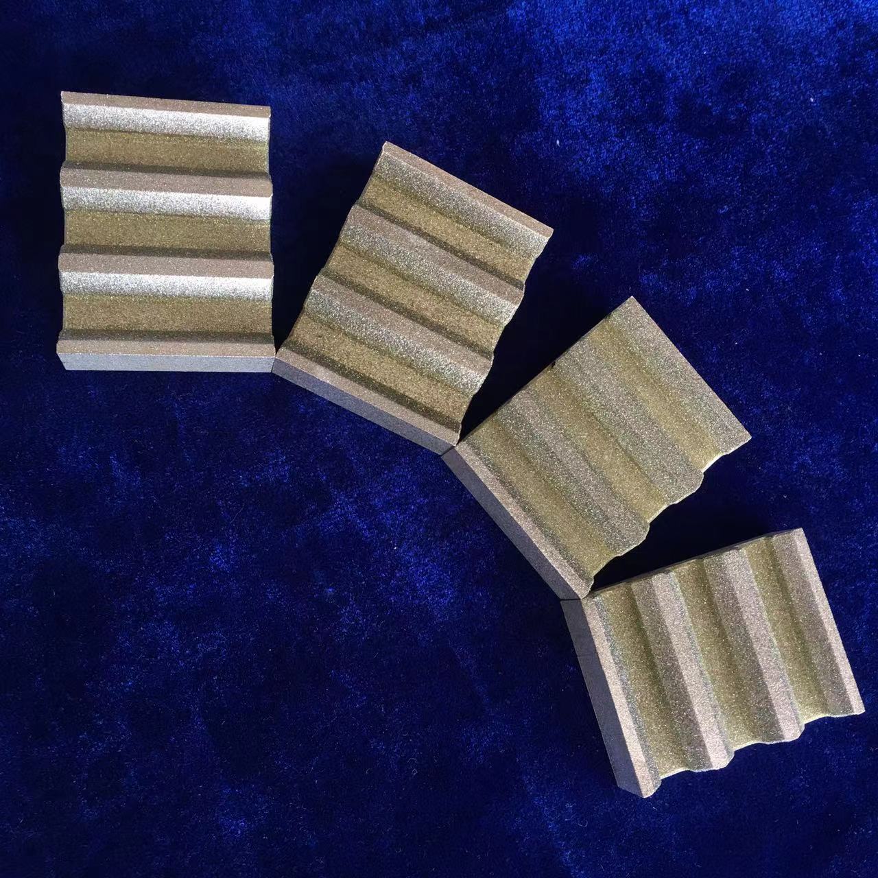 电镀金刚石带槽磨块 电镀碗型沙轮 磨纤维轮转用修整块 可返镀