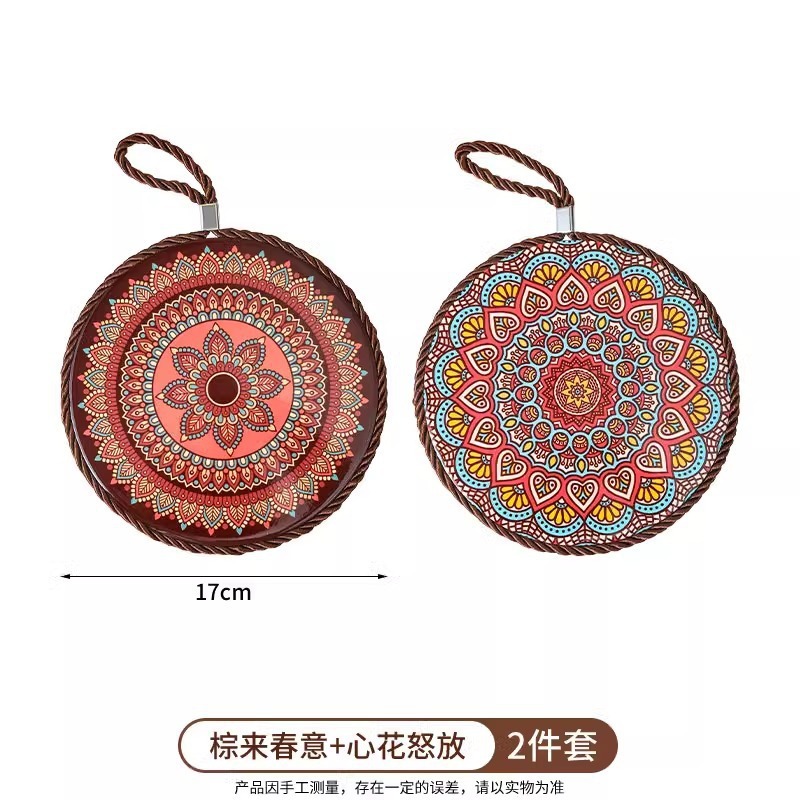 复古隔热垫耐高温砂锅防烫垫珐琅锅垫子陶瓷新中式餐桌防滑餐盘垫|undefined