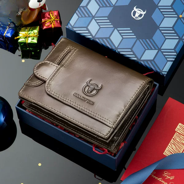 Captain Niu Leather Goods Factory Supply First Layer Cowhide Men's Genuine Leather Multifunctional Small Driver's License Coin Purse Photo Card Holder