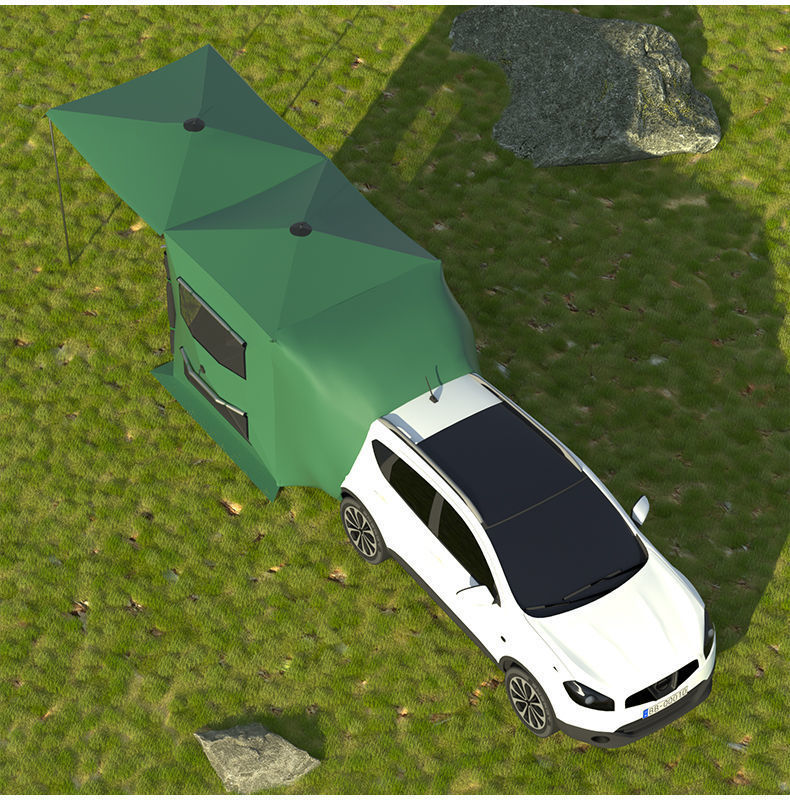 Car tail tent canopy extension, outdoor car side camping tent, automatic and quick-opening side tent for the car