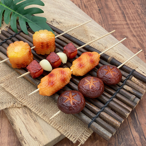 Simulated barbecue meatballs food model model room outdoor supplies display props children's play house toys