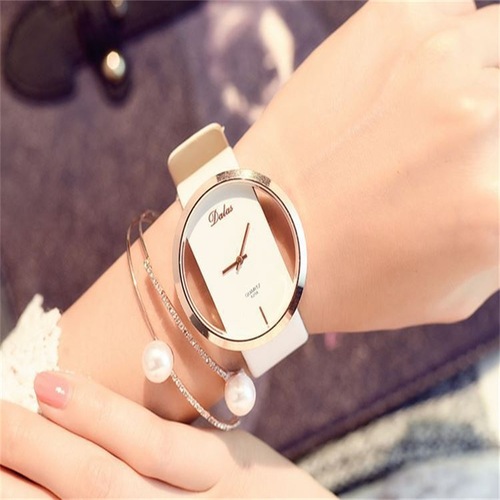 Factory direct sales fashion business casual imitation mechanical watches belt watches student watches hollow watches