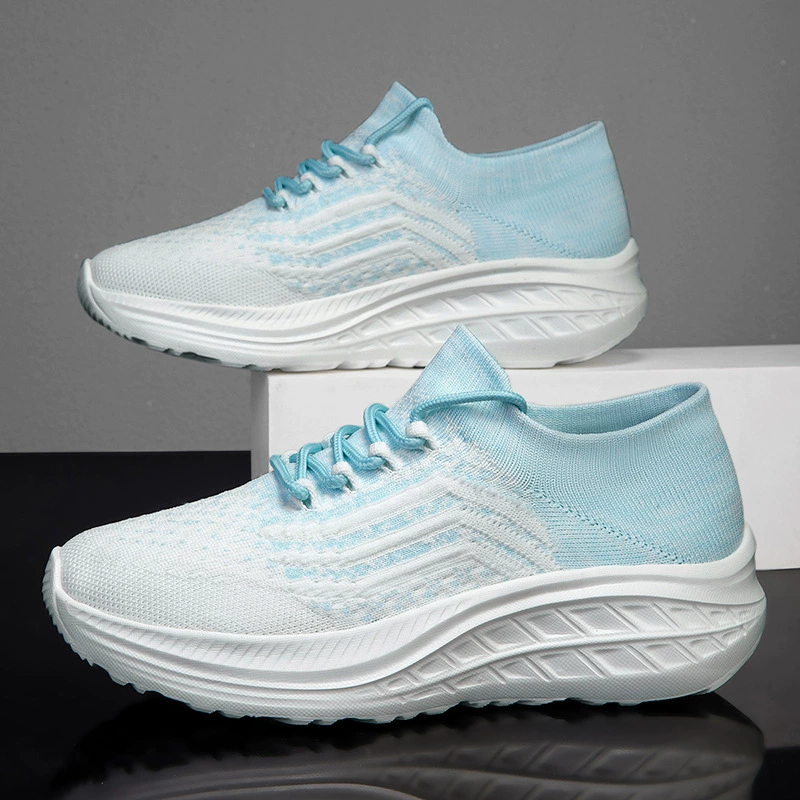 2025 Трансграничный большой размер летающей сетки дышащая мужская обувь мягкая подошва удобная легкая повседневная обувь женская обувь спортивная обувь