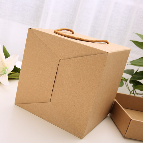Kraft paper square gift box Dragon Boat Festival portable rice dumpling gift box gift gift packaging box blind box empty box companion gift box