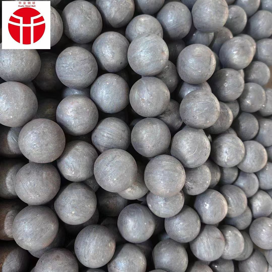 矿石球磨粉碎用耐研磨钢球60mm 80mm 75mm出口高锰衬板锻造钢球