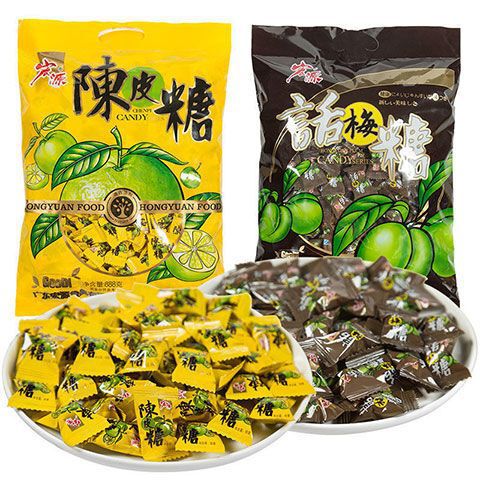 Hongyuan tangerine peel/plum/guava flavor snack office hotel reception snacks annual treat candy Hongyuan tangerine peel/plum/guava flavor snack office hotel reception snacks annual treat candy