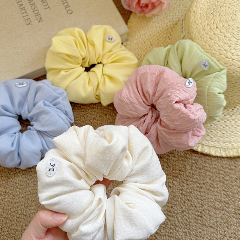 Mianmian Puffsen ベージュクラウドヘアゴム、女性用、高級、優しく多用途なヘッドバンド、ヘアゴム|undefined