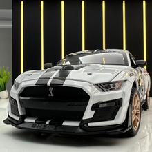 建元合金车模1:24野马蝰蛇GT跑车声光回力玩具车音乐模型摆件收藏