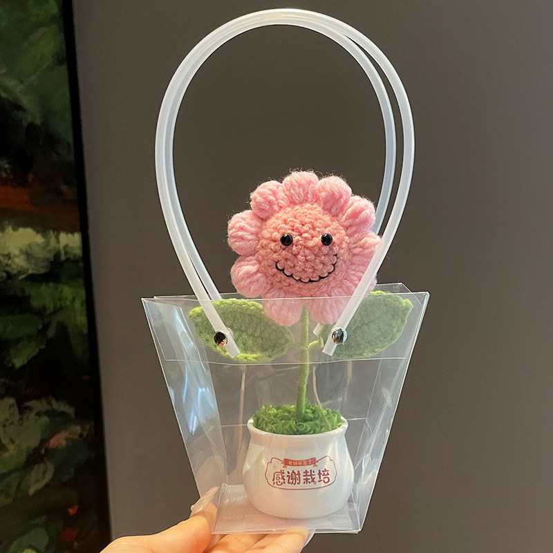 教师节礼物向日葵花朵抱抱桶花束diy手工材料编织摆件送老师礼品|undefined
