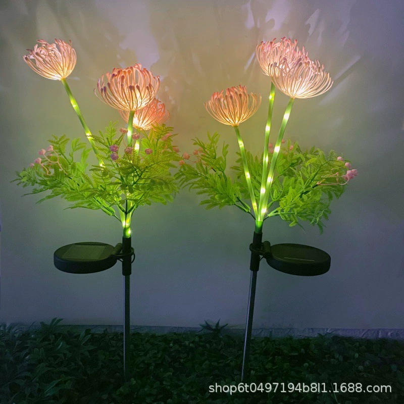 Amazon новый солнечный другой цветок на открытом воздухе водонепроницаемый двор сад декоративный свет солнечная земля вставка газон свет