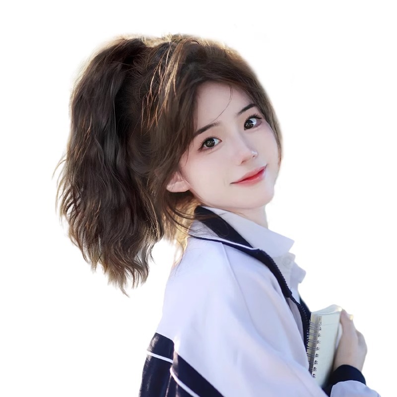 Peruca de trenza de cola de caballo, cabello de simulación, nube fluida, trenza caliente, cascada de captura, clips de trenza de caballo, peruca de cola de caballo, trenza de caballo