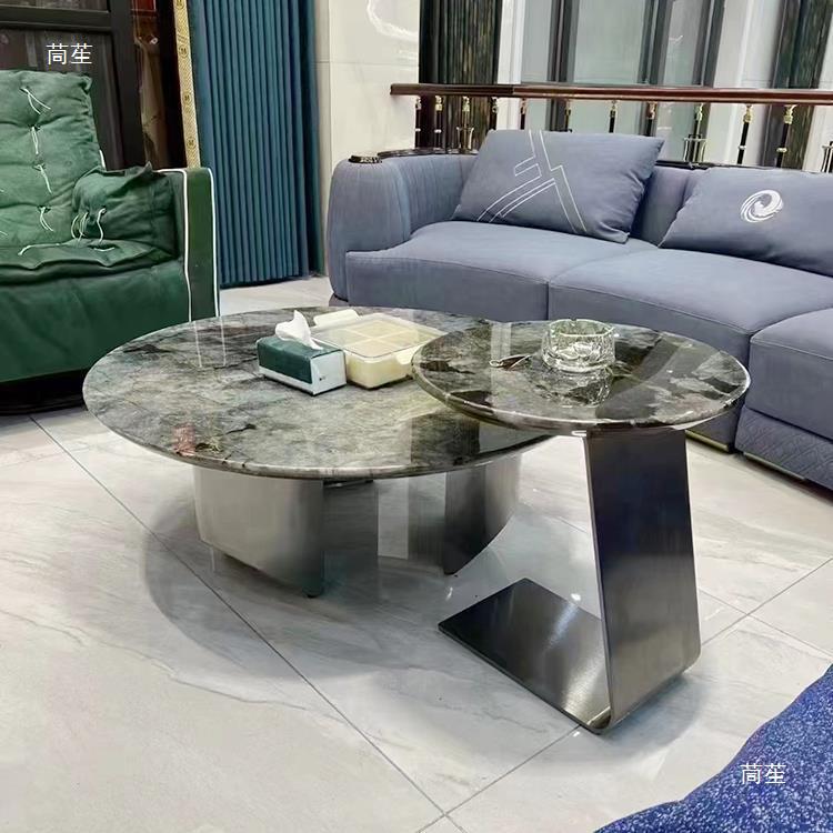 Stainless Steel Luxury Stone Coffee Table Shelf Legs Table Tripod Marble Side Table Slate Small Corner Table Support Shelf Base