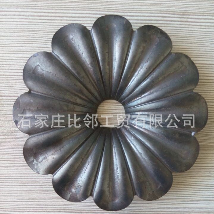 锻打铁皮厚花件 大门围栏楼梯扶手围栏配件