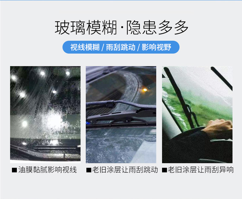 Suitable for Soft99 Front Windshield Oil Film Remover Car Glass Cleaner Powerful Dirt Removal Watermark