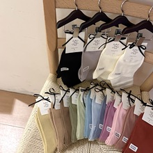抗菌防臭中筒纯棉彩色袜子舒适透气休闲韩系袜子女士运动袜子批发