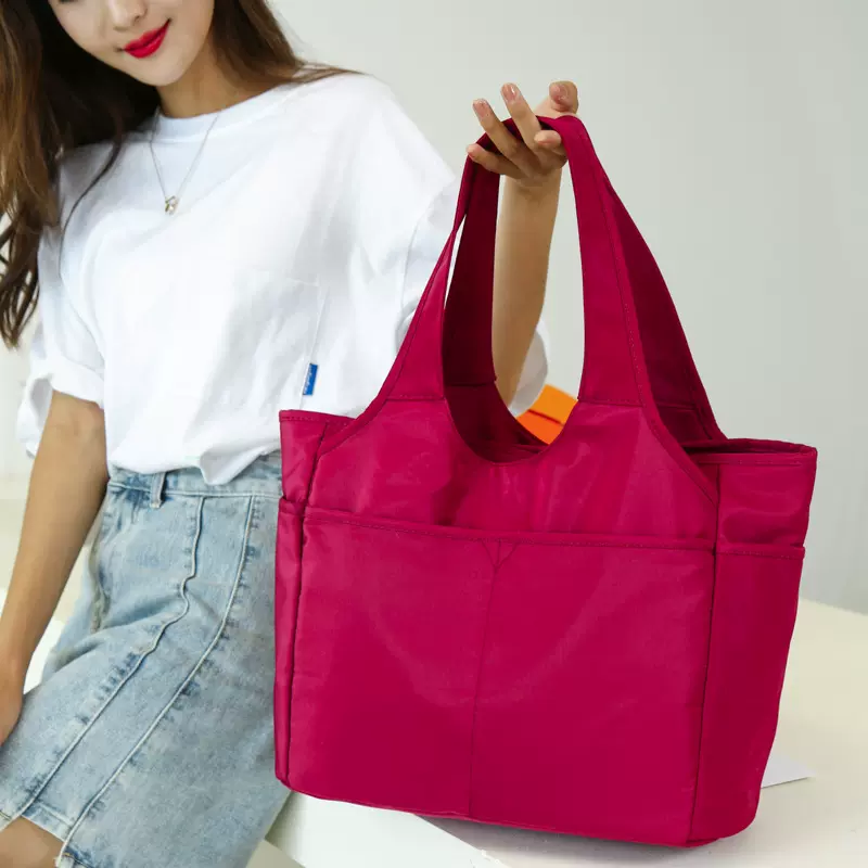 新款尼龙布女包轻便单肩妈妈包多兜手提女单肩妈咪包舞蹈包