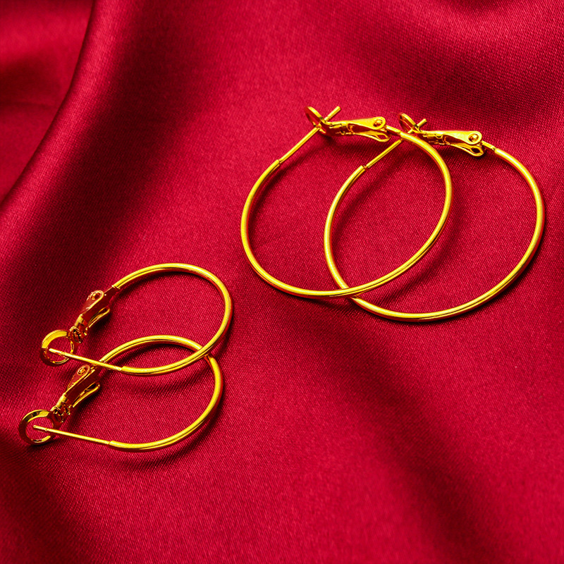 Light face earrings Vietnam gold ladies fashion earrings wholesale light face