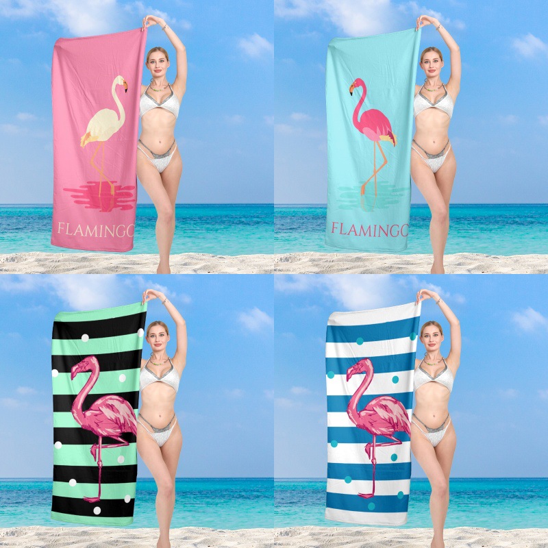 comercio exterior transfronterizo impresión de microfibra natación rápida toalla de playa de secado no mancha de arena absorción de agua toalla de playa suave
