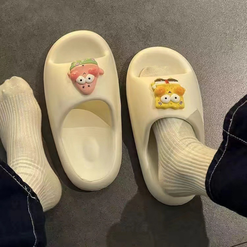 EVA厚底拖鞋女可爱卡通踩屎感居家宿舍防滑静音轻盈凉拖鞋女夏季