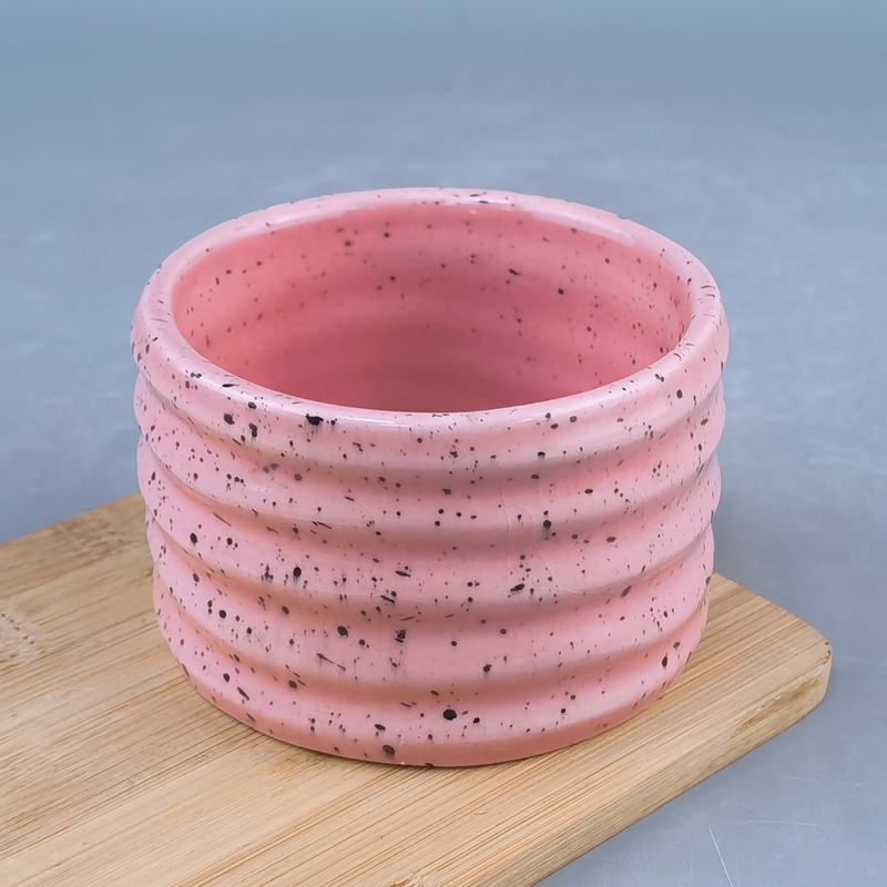 Selección estricta de tazas de velas de incienso cerámico, rociadores circulares nórdicos, decoración del hogar interior, adornos de mesa de velas, contenedores de velas image 3